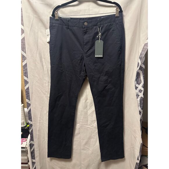 NWT Bonobos Mens The Original Chino Pants Washed Size 34x32 Jet Blues - Picture 1 of 6